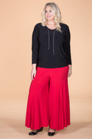 Swing Time Palazzo Pants - Red