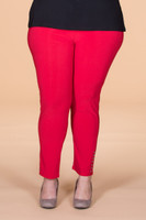 All Buttoned Up Legging - Red