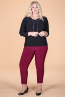 All Buttoned Up Legging - Wine
