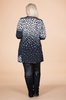 Day into Evening Tunic - B&W Spotted Print