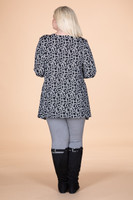 Chevron Shaped Tunic with Pocket - Connections Print