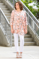 Say it Out Loud Tunic - Rosa Climbing Flowers