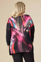 EASY BREEZY DROP SHOULDER TUNIC - PINK LIGHTS PRINT