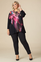 EASY BREEZY DROP SHOULDER TUNIC - PINK LIGHTS PRINT