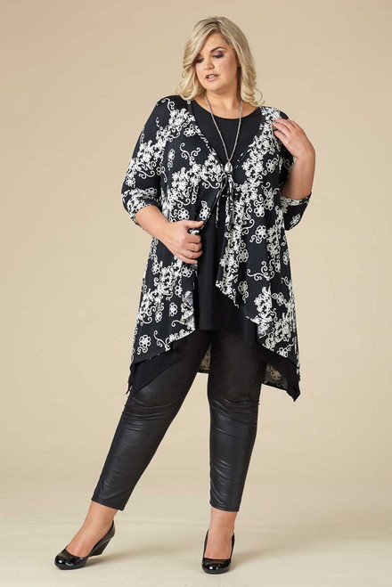 The Swing of Things Jacket - Black and White Flirty Floral