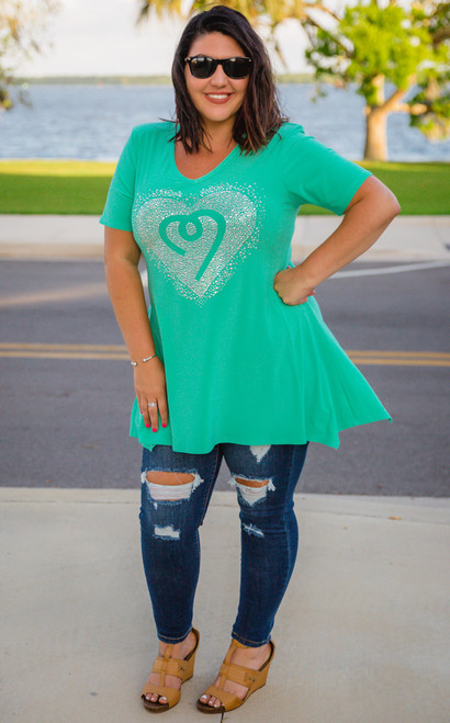 Catch Me If You Can Tunic- Mint