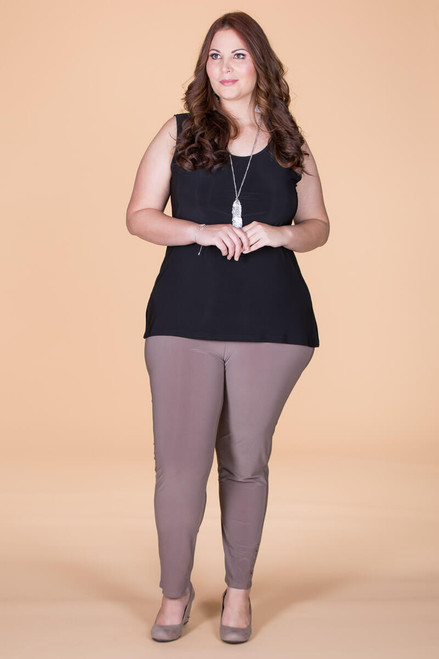 All Buttoned Up Legging - Taupe