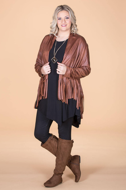 Ready to Take on Anything Fringed Jacket - N. Orange