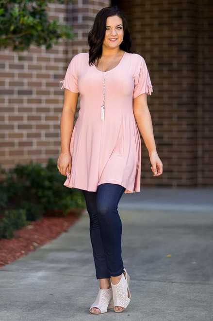 Pretty as a Picture Short Sleeve Top - Rosa