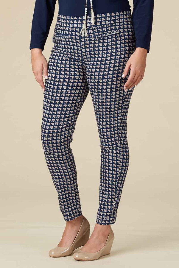 Living for The Moment Jegging - Navy Houndstooth - Red Tulip Boutique