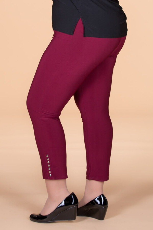 All Buttoned Up Legging - Red - Red Tulip Boutique