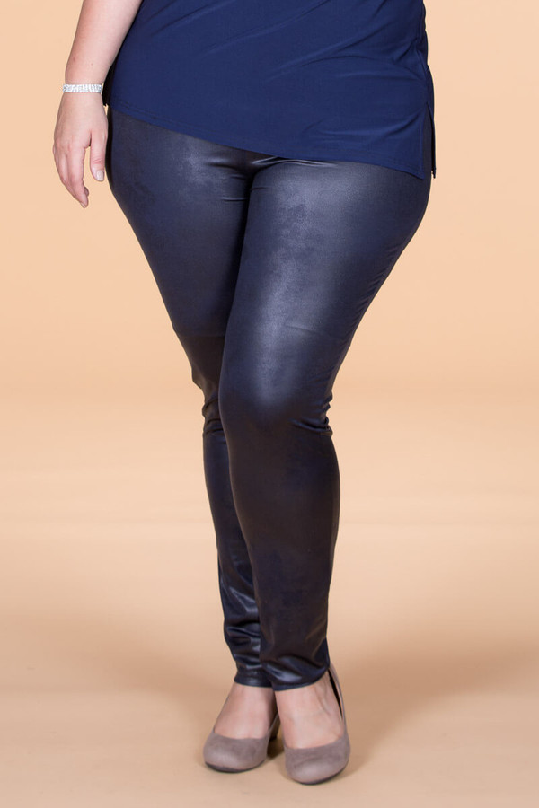 Blue faux shop leather leggings