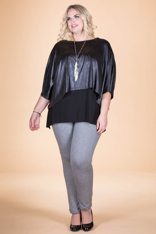 Transformative Leather Layering Top - Black - Red Tulip Boutique