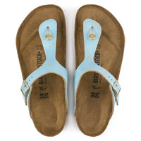 birkenstock washed metallic aqua