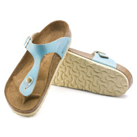 birkenstock washed metallic aqua