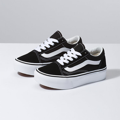 Platform old skool shop vans black and white