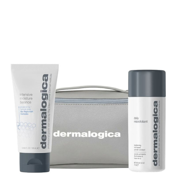 Dermalogica Intensive Moisture Balance 100ml Daily Microfoliant 74g Duo With FREE Travel Bag