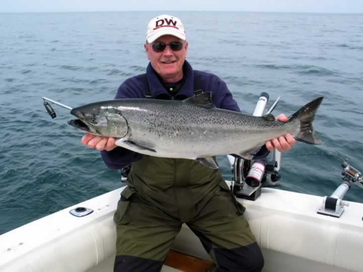 King Salmon Fishing In Ludington, Michigan Fish Hawk Electronics Store