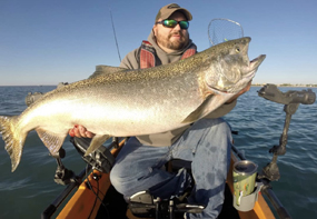 Kayak fishing the Great Lakes