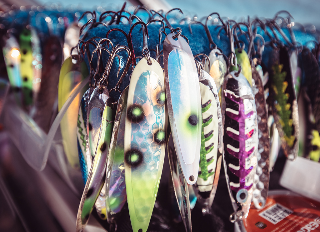 Copper Shad fishing spoon for trolling walleye