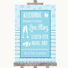 Winter Blue Alcohol Bar Love Story Personalised Wedding Sign