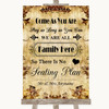 Autumn Vintage All Family No Seating Plan Personalised Wedding Sign