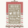 Red and Grey Winter All Family No Seating Plan Personalised Wedding Sign Red and Grey Winter All Family No Seating Plan Personalised Wedding Sign