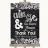 Dark Grey Burlap & Lace Cards & Gifts Table Personalised Wedding Sign