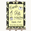 Yellow Damask Cards & Gifts Table Personalised Wedding Sign