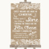 Burlap & Lace Cheese Board Song Personalised Wedding Sign