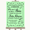 Green Cheese Board Song Personalised Wedding Sign