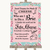 Vintage Shabby Chic Rose Cheese Board Song Personalised Wedding Sign