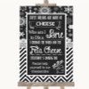 Chalk Winter Cheesecake Cheese Song Personalised Wedding Sign