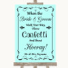 Aqua Confetti Personalised Wedding Sign