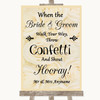 Cream Roses Confetti Personalised Wedding Sign