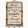 Vintage Confetti Personalised Wedding Sign