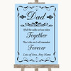 Blue Dad Walk Down The Aisle Personalised Wedding Sign