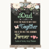 Shabby Chic Chalk Dad Walk Down The Aisle Personalised Wedding Sign