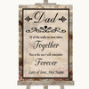 Vintage Dad Walk Down The Aisle Personalised Wedding Sign