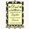 Yellow Damask Dad Walk Down The Aisle Personalised Wedding Sign