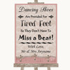 Pink Shabby Chic Dancing Shoes Flip-Flop Tired Feet Personalised Wedding Sign