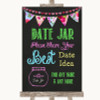 Bright Bunting Chalk Date Jar Guestbook Personalised Wedding Sign