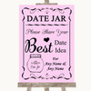 Pink Date Jar Guestbook Personalised Wedding Sign