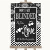 Chalk Winter Don't Be Blinded Sunglasses Personalised Wedding Sign