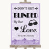 Lilac Shabby Chic Don't Be Blinded Sunglasses Personalised Wedding Sign