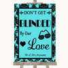 Tiffany Blue Damask Don't Be Blinded Sunglasses Personalised Wedding Sign