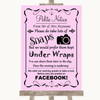 Pink Don't Post Photos Facebook Personalised Wedding Sign