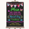 Bright Bunting Chalk Don't Post Photos Online Social Media Wedding Sign