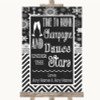 Chalk Winter Drink Champagne Dance Stars Personalised Wedding Sign