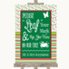 Red & Green Winter Fingerprint Tree Instructions Personalised Wedding Sign